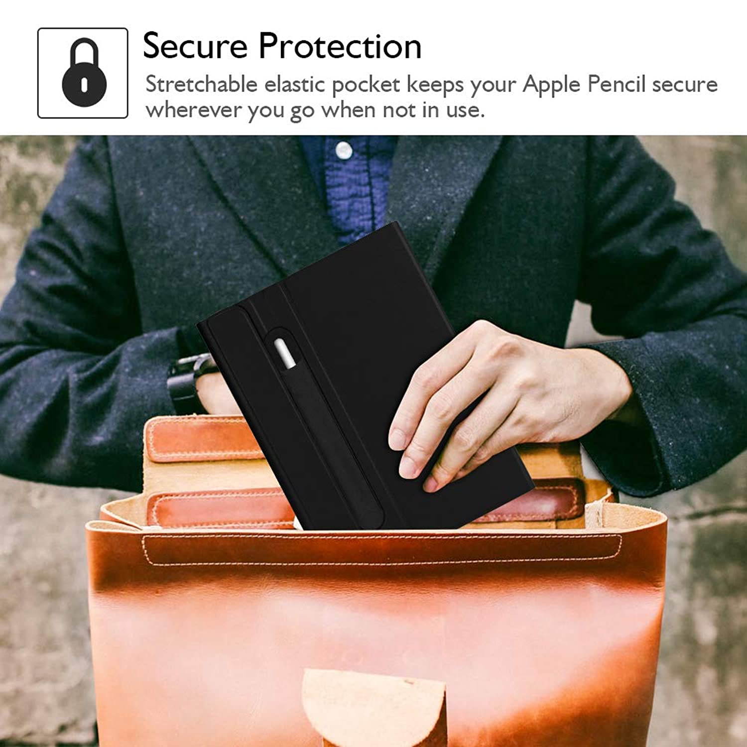 Fintie Keyboard Case for iPad Pro 11&rdquo; 2018 [Supports 2nd Gen Pencil Charging Mode] - Slim Shell Stand Cover with [Secure Pencil Holder] Magnetically Detachable Wireless Bluetooth Keyboard, Black