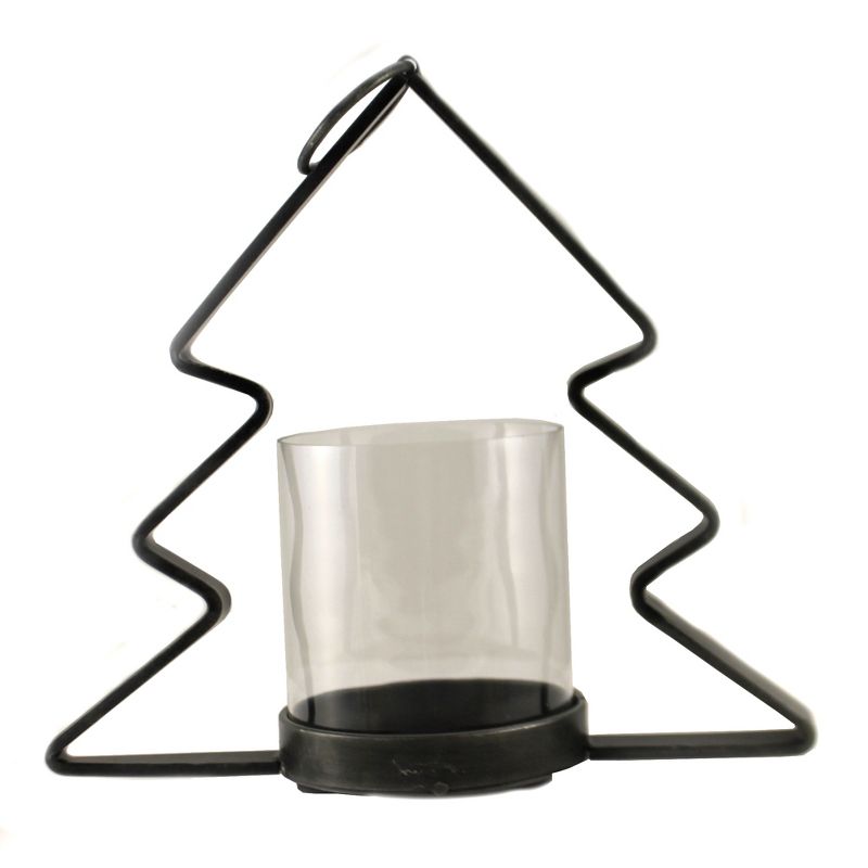 Christmas 10.0" Metal Christmas Tree (Sm) Candle Holiday Decor  -  Candle Holders