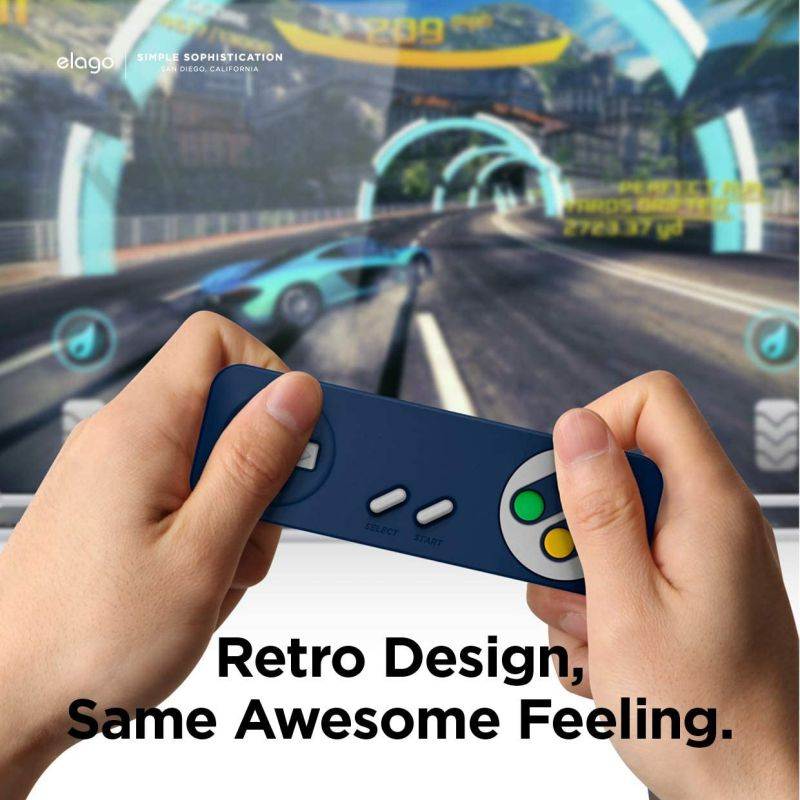 elago R4 Retro Apple TV Remote Case Compatible with Apple TV Siri Remote 1st Generation - Classic Controller Design [Non-Functional], Lanyard Included [US Patent Registered] (Jean Indigo)