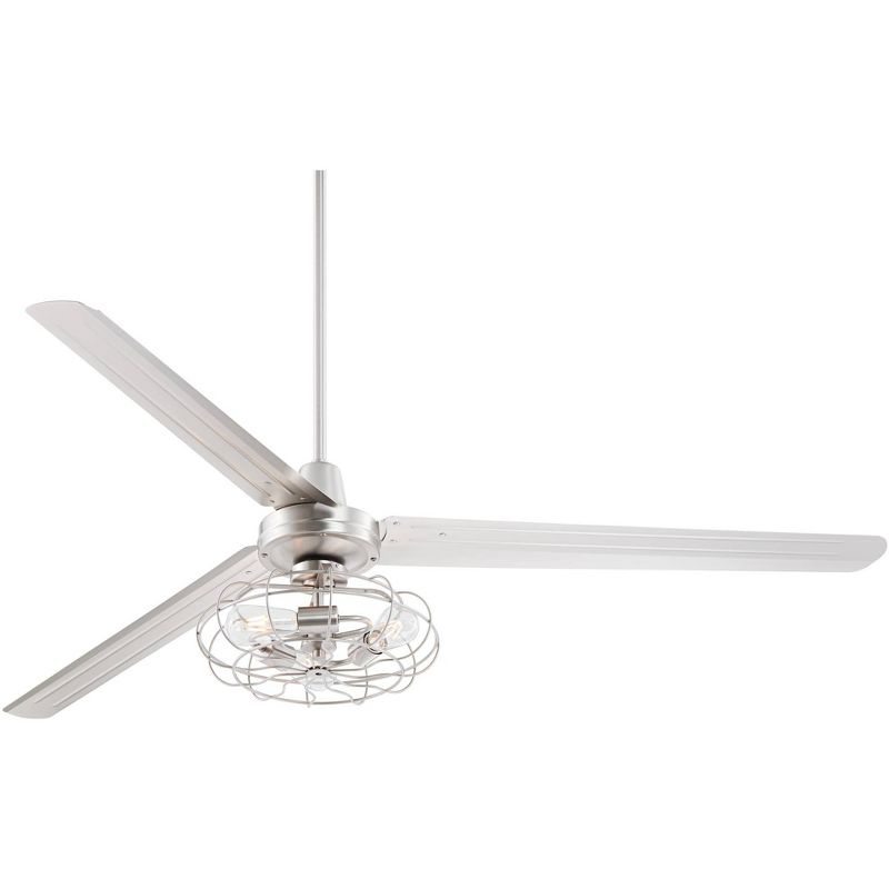 52" LED Antique Crystal Lighted Ceiling Fan White/Champagne - River of Goods
