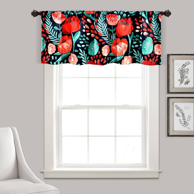 18"x52" Poppy Room Darkening Garden Window Valance - Lush Décor