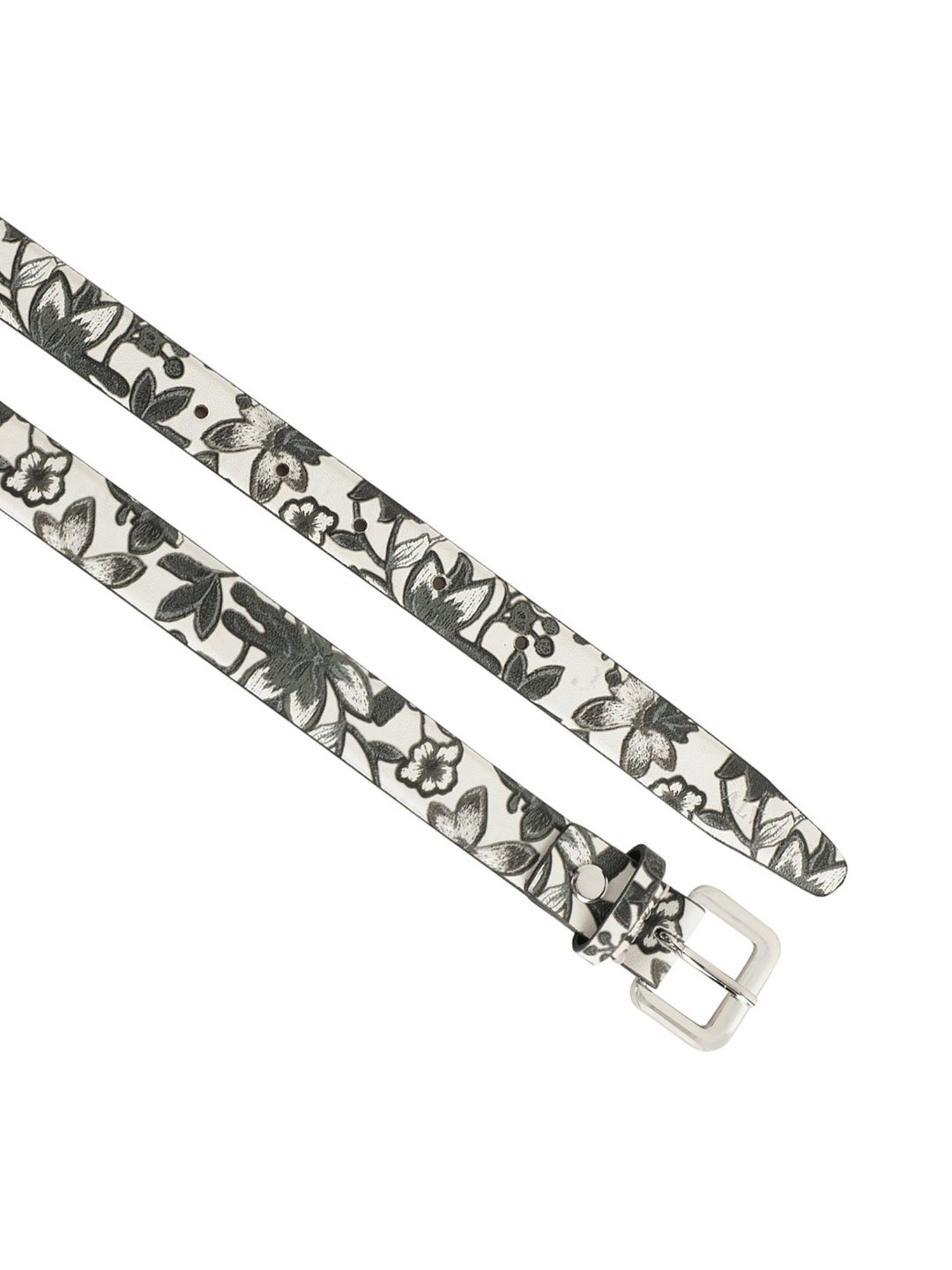 Alvaro Castagnino White Narrow Belt for Women