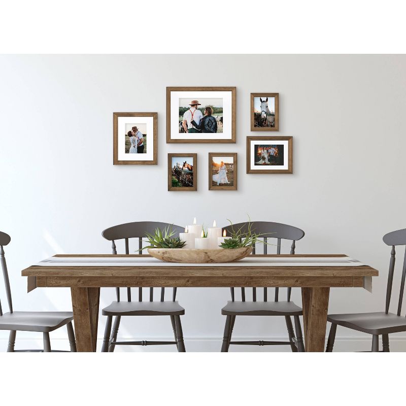 6pc Bordeaux Frame Box Set Natural Rustic Brown - Kate & Laurel All Things Decor