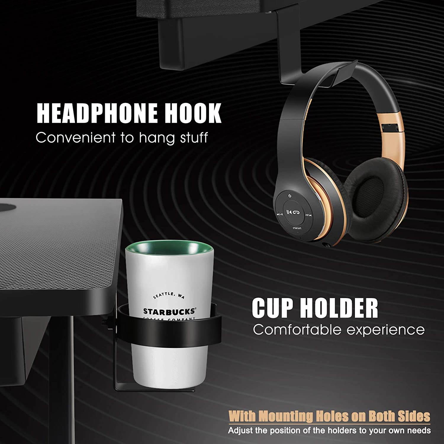 Gaming Desk,45 INCH R Shaped Gaming Table PC Computer Desk Home Office Desk for Men Women/Son (Black)