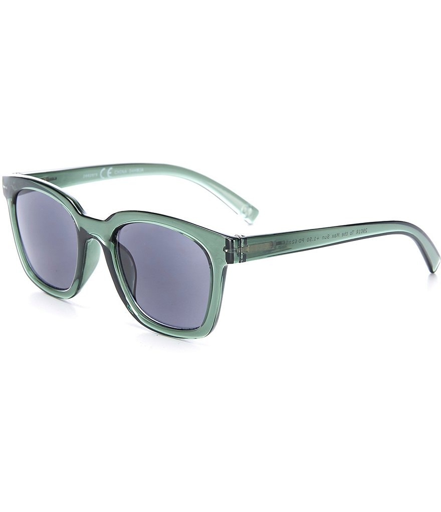 Peepers To The Max Green Reading Sunglasses