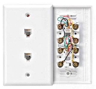 Standard Duplex Flush Mount Jack White