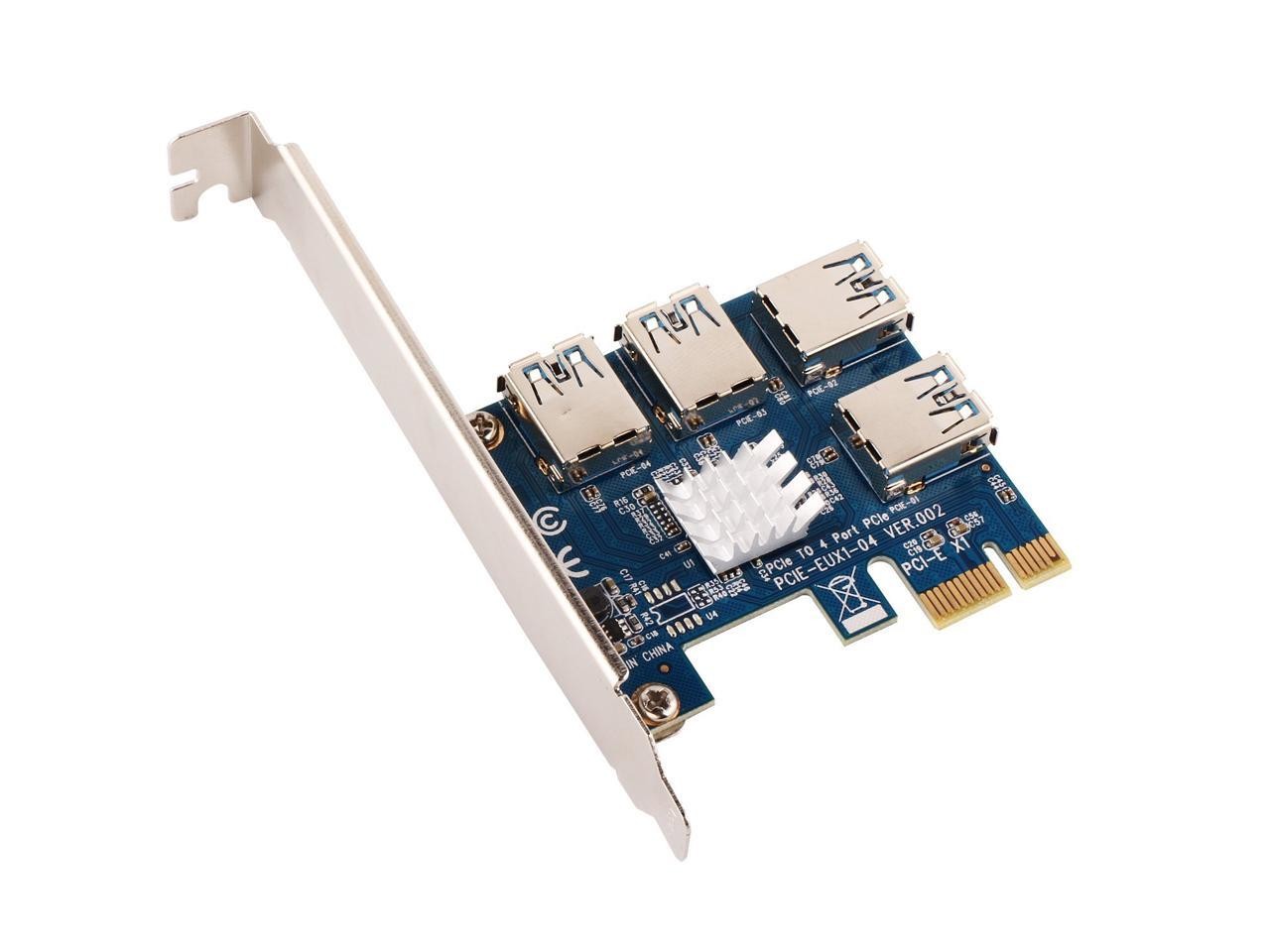 6-Pack Ver006C Mining Dedicated PCIe Riser Cable Card Adapter Cryptocurrency PCI Express 1X to 16X Extender Mining Rig 60cm USB 3.0 6Pin Power