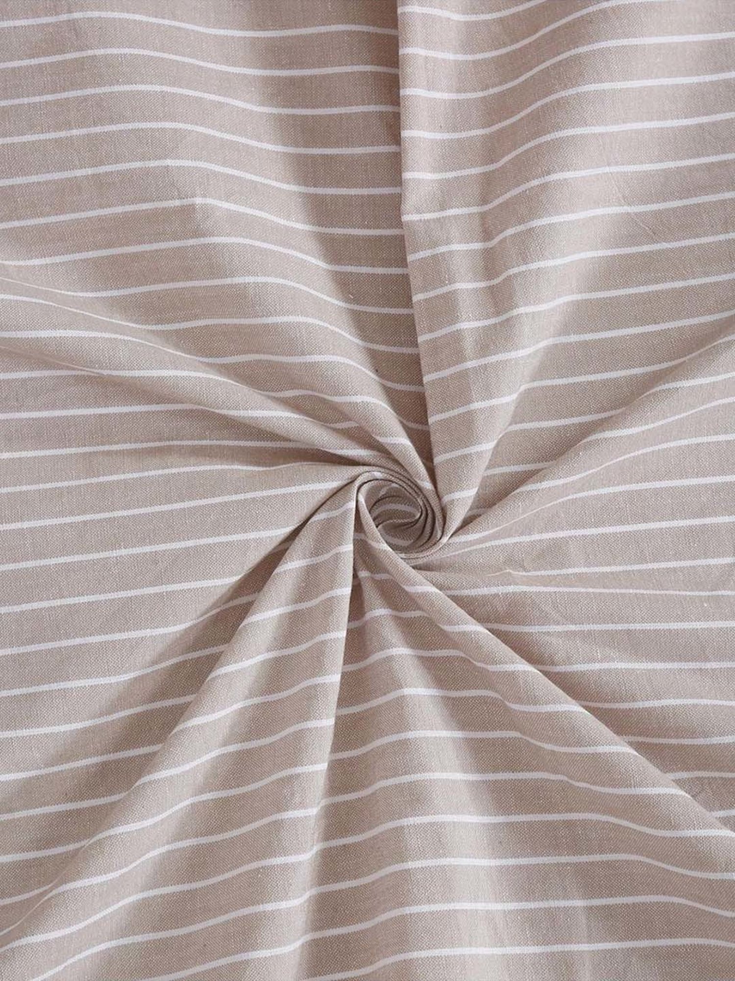 Fabindia Home Nile Taupe Cotton 92 TC Double Bedsheet with 2 Pillow Covers