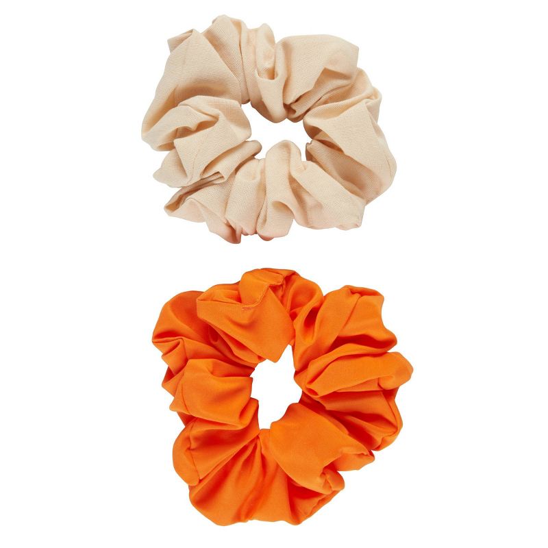 scunci Collection Jumbo Scrunchie - Orange - 2pk