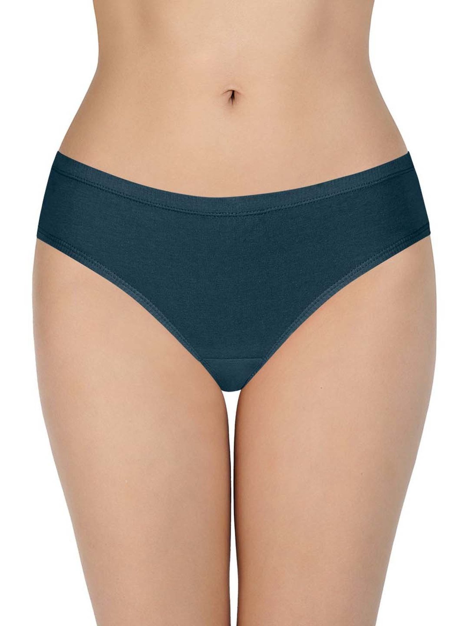 Every De by Amante Green & Pink Cotton Bikini Panties - Pack Of 3