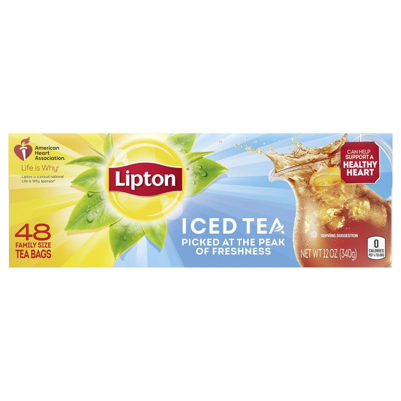 Lipton Family Black Iced Unsweetened Black Tea Bags - 48ct