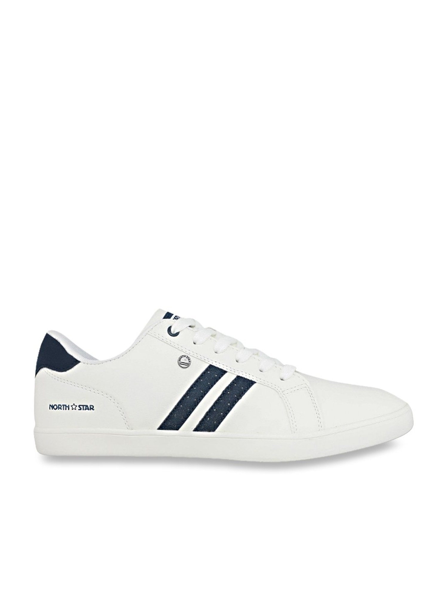 North Star by Bata Men's White Casual Sneakers