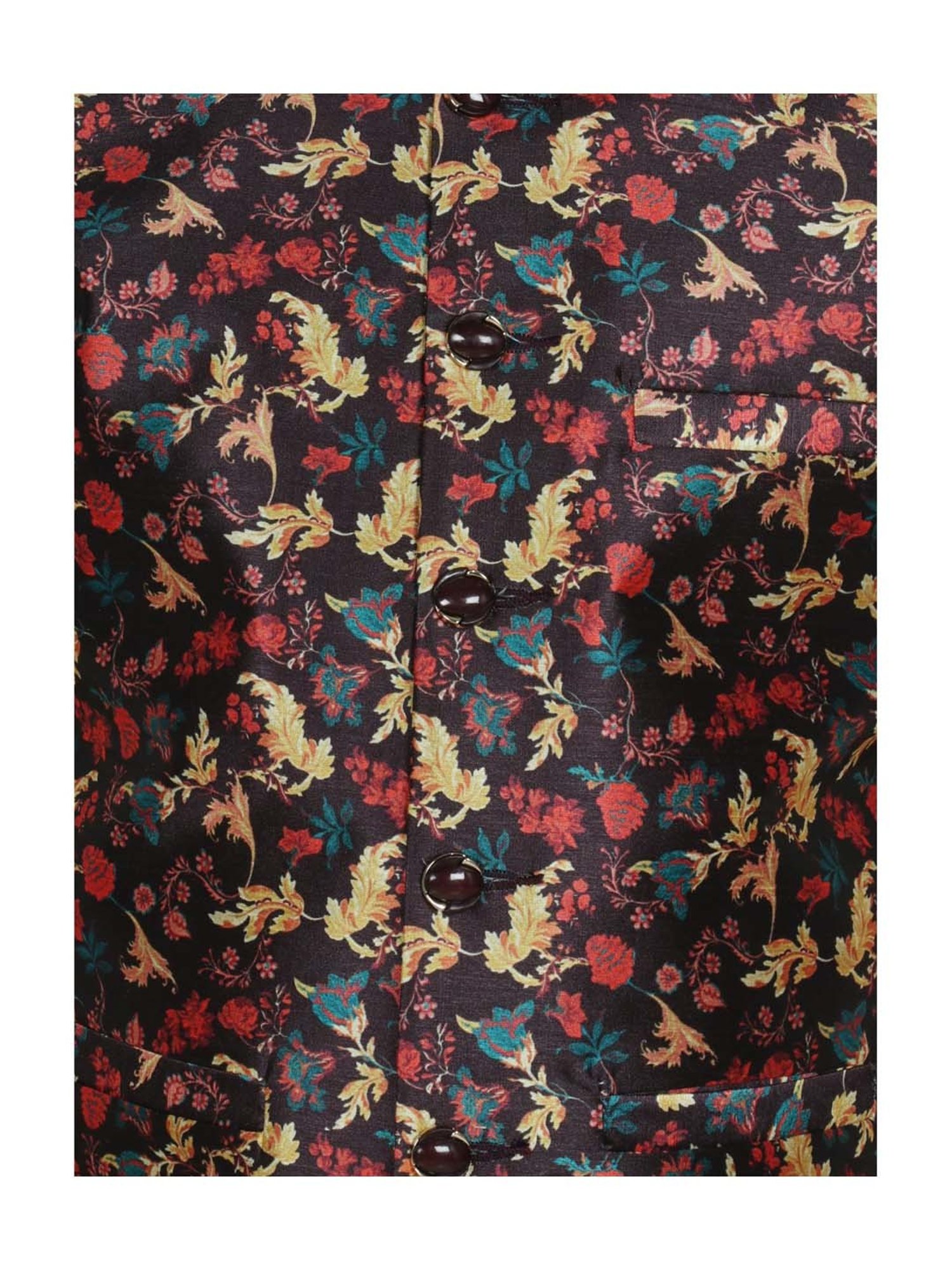 SG Yuvraj Kids Black & Golden Printed Full Sleeves Kurta Set