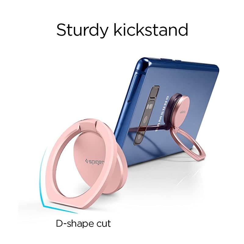 Style Ring 360 Cell Phone RingPhone GripStandHolder for All Phones and Tablets Compatible with Magnetic Car Mount Rose Gold