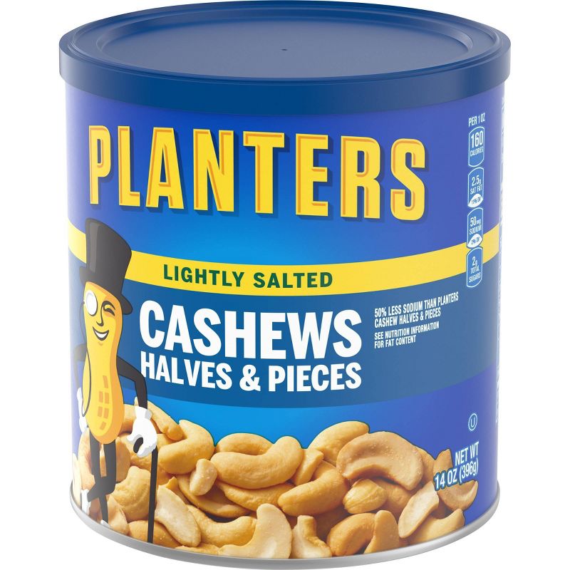 Planters Lightly Salted Halves And Pieces Cashews - 14oz