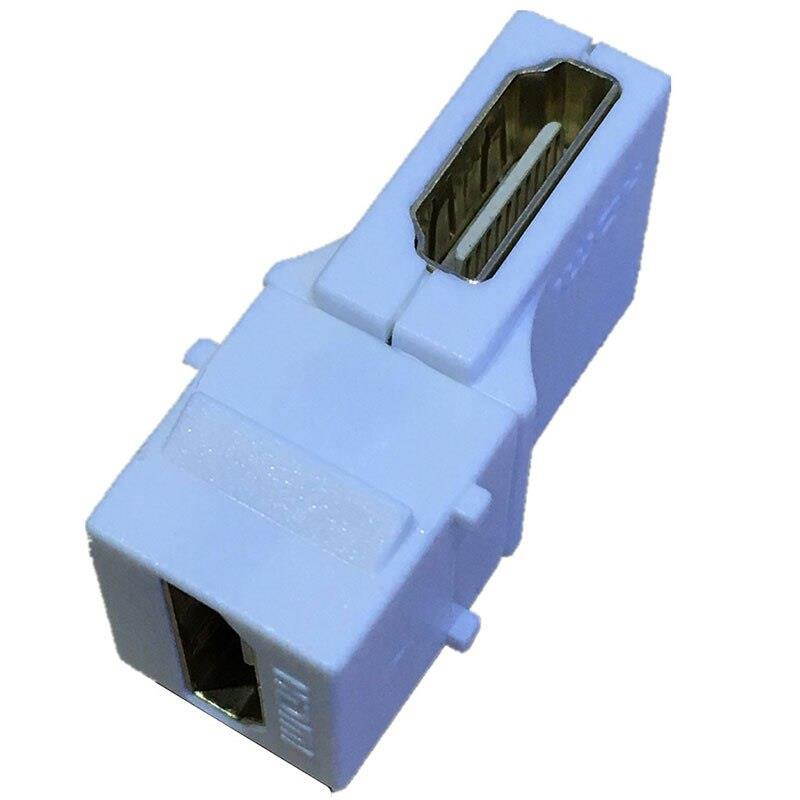 HDMI Keystone Insert Coupler HD Gold Wall Plate Adapter Right Angle Port Saver  WHITE