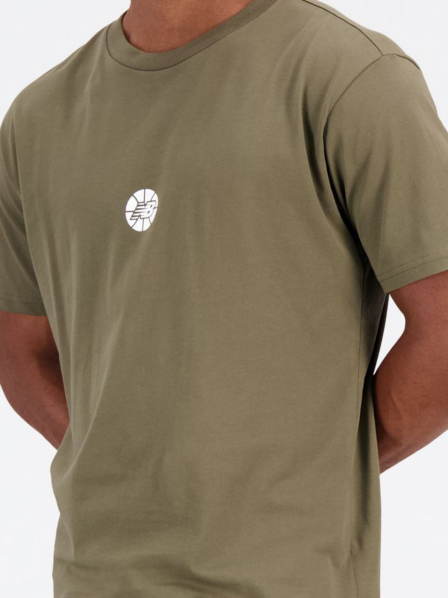 New Balance Brown Regular Fit Printed Crew T-Shirt