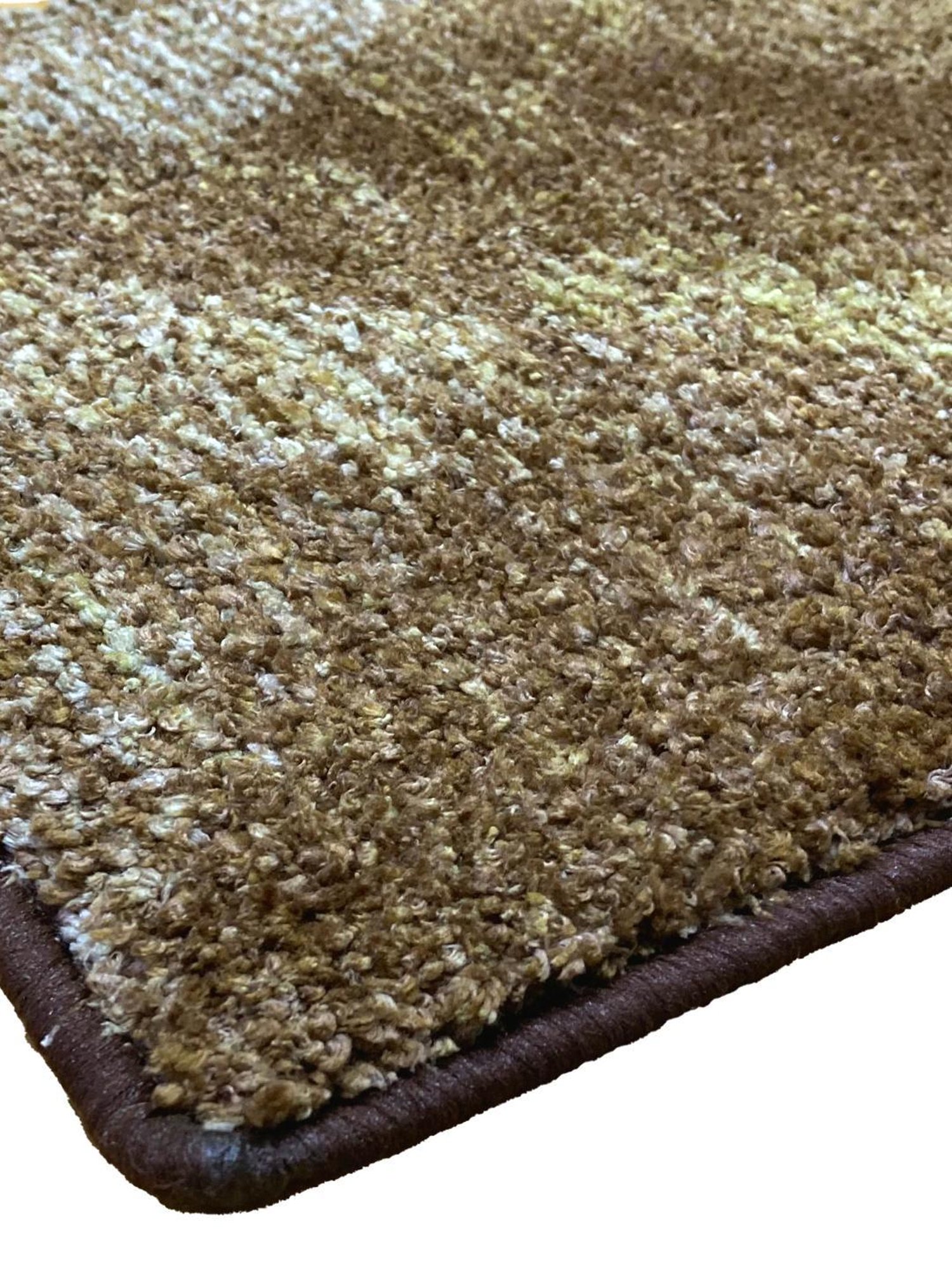 Bianca Spa Khaki Micro-Polly Geometric Bathmat