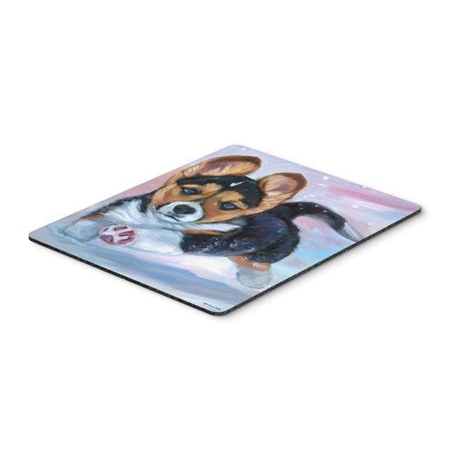 Puppy Chase Corgi Mouse Pad, Hot Pad or Trivet 7371MP