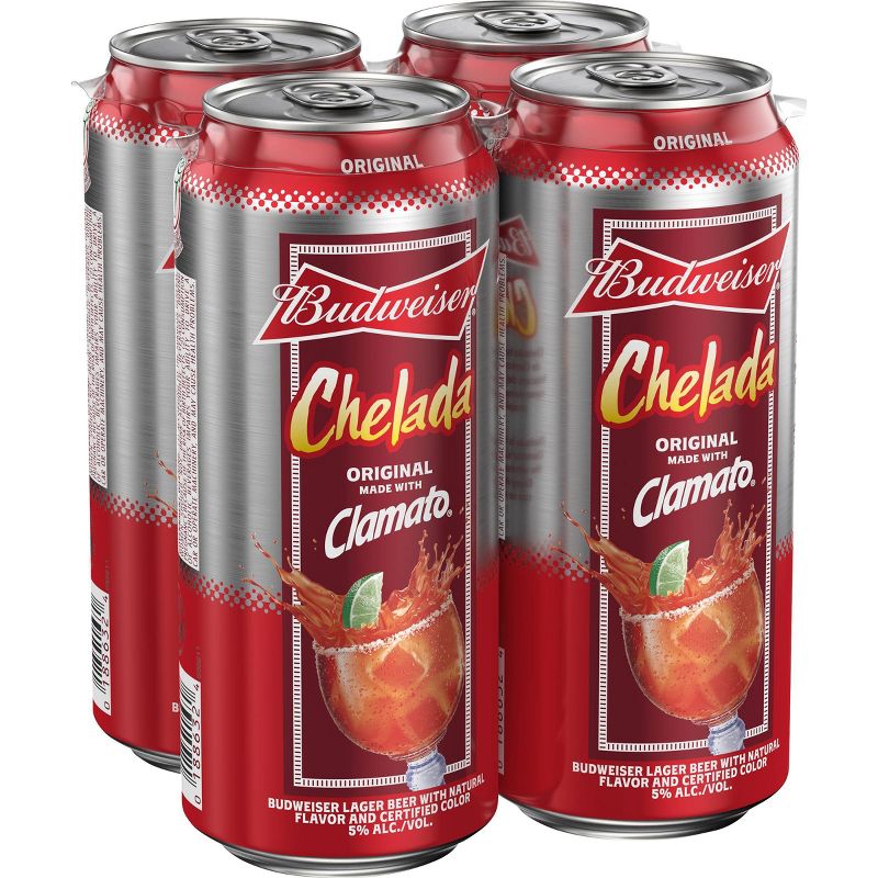 Budweiser & Clamato Beer - 4pk/16 fl oz Cans