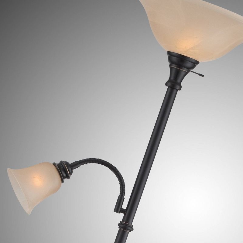 Lite Source Henley 2-LT Floor Lamp - Dark Bronze (Includes CFL Light Bulb)