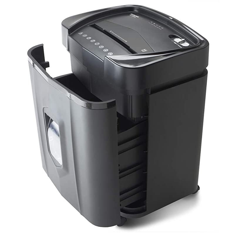AU1415XA 14Sheet Crosscut PaperCD and Credit Card Shredder 5Gallon pullout Basket 10 Minutes Continuous Run Time