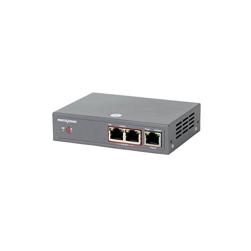 PoE Extender 1 in 2 Ports Work with PoE Switch PoE Injector 30W PoE+ Supports IEEE 8023afat Repeater
