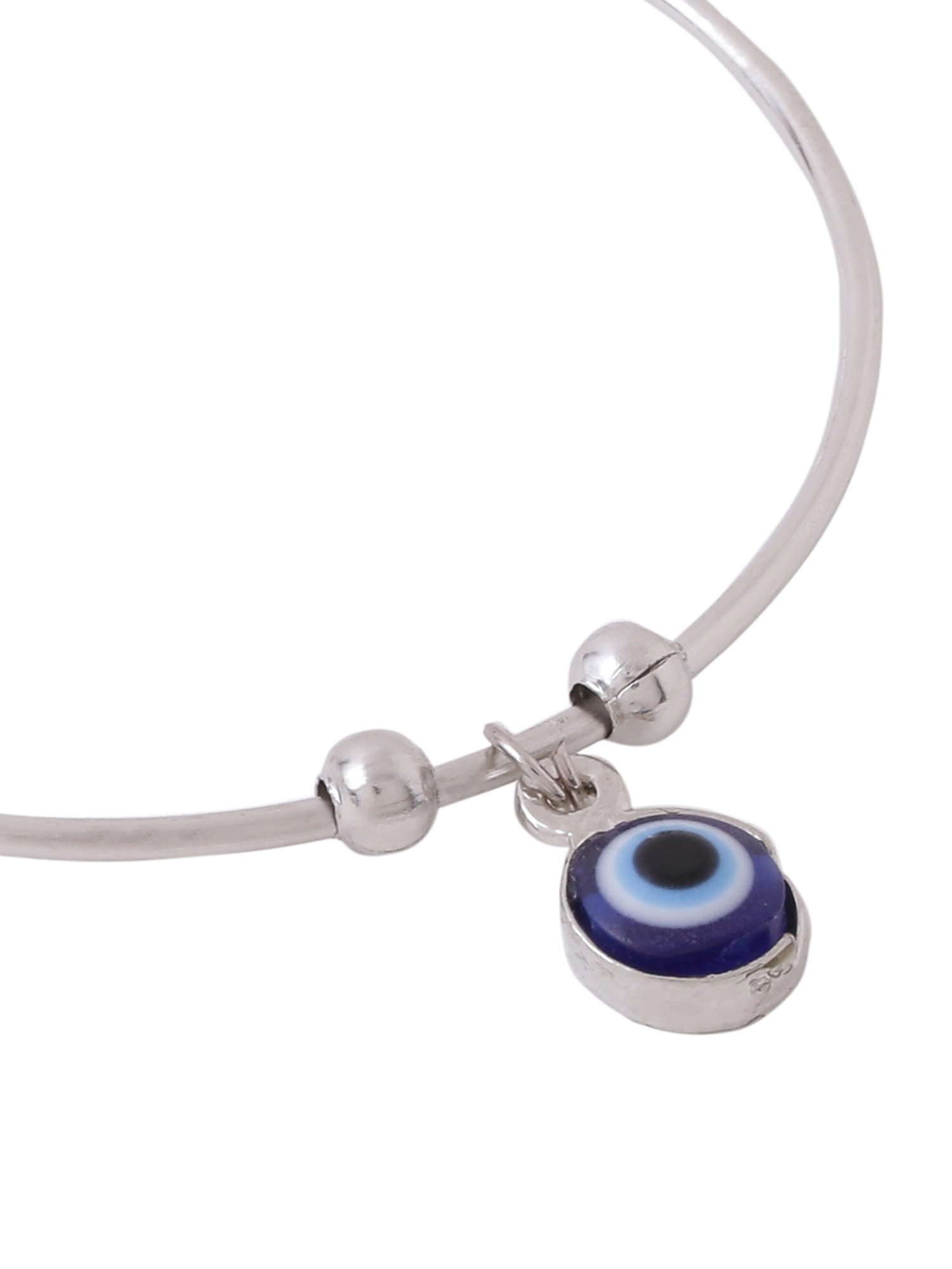 NVR Silver-Plated Evil Eye Rakhi with Roli Chawal