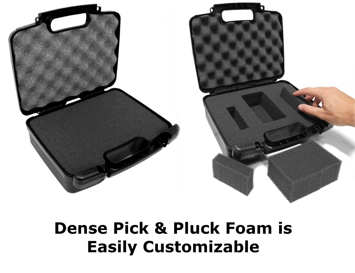 CASEMATIX Portable Projector Hard Case with Internal Customizable Diced Foam and Carrying Handle - Fits Sony Pico Mobile Projector MPCL1