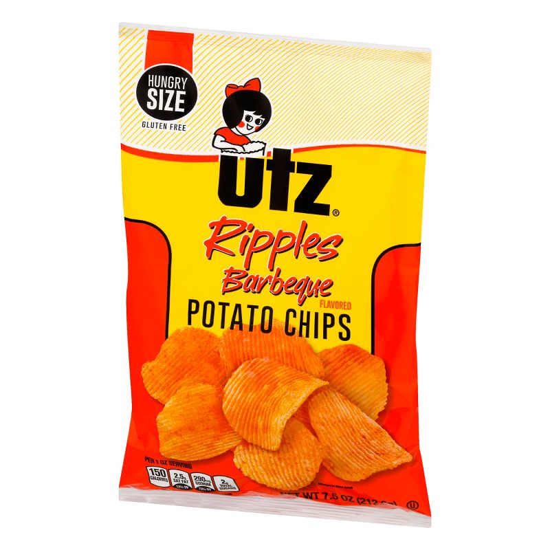 Utz BBQ Ripple Potato Chips - 7.5oz