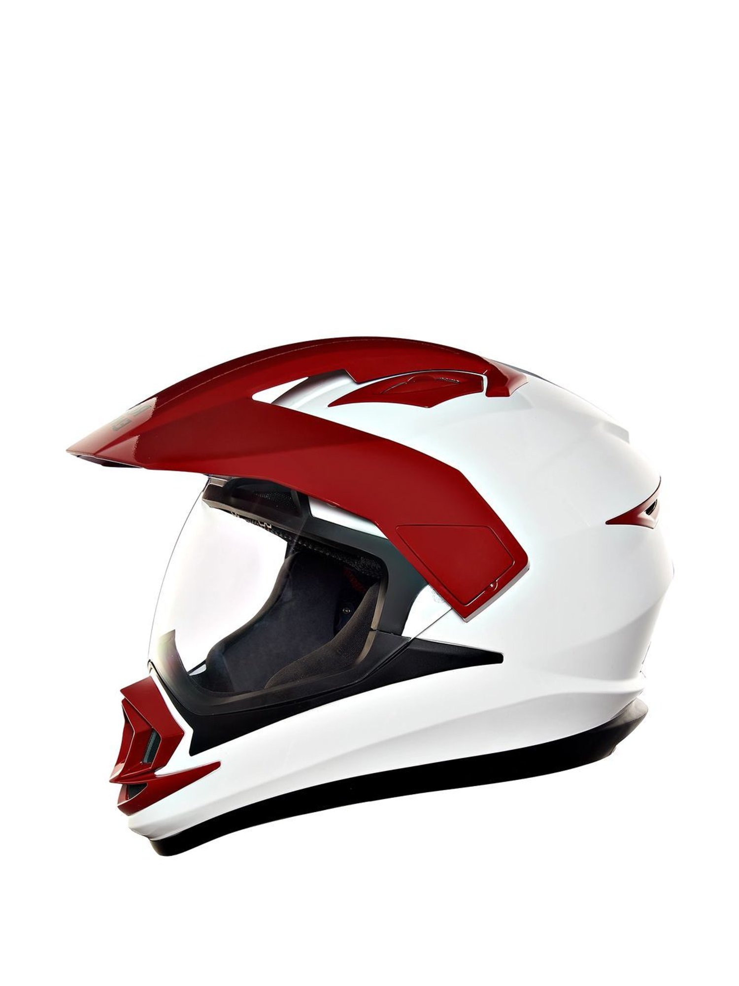 Royal Enfield White & Red Textured Medium Helmet