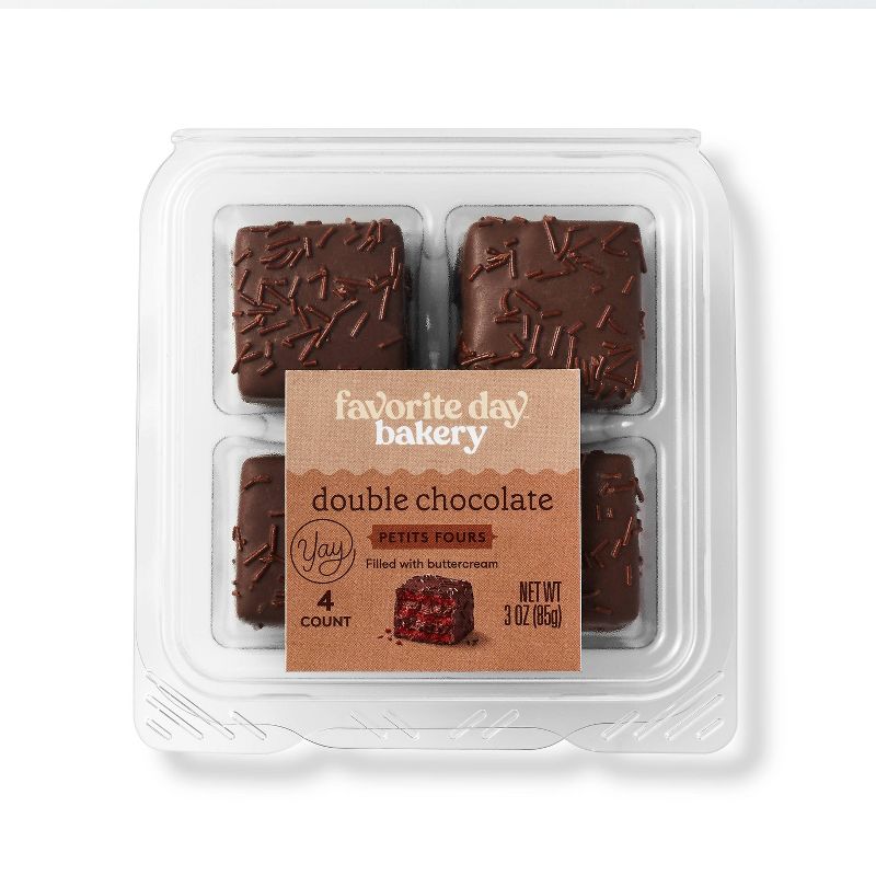 Double Chocolate Petit Fours - 3oz/4ct - Favorite Day™