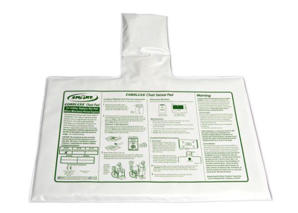 fall prevention monitoring - bed alarm with bed sensor pad, chair sensor pad and ac adapter - wireless & cordless makes this sy