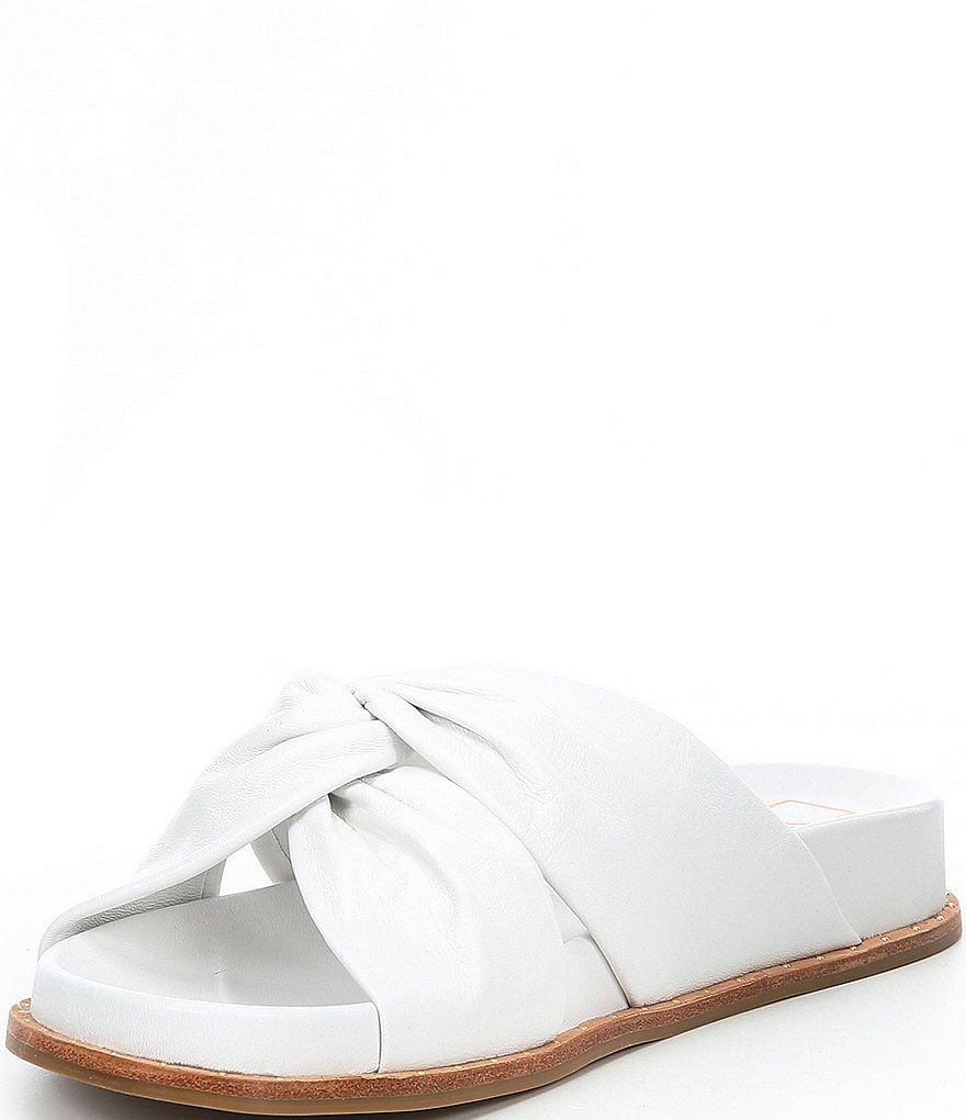 Deltan Naya Leather Twist Band Slides