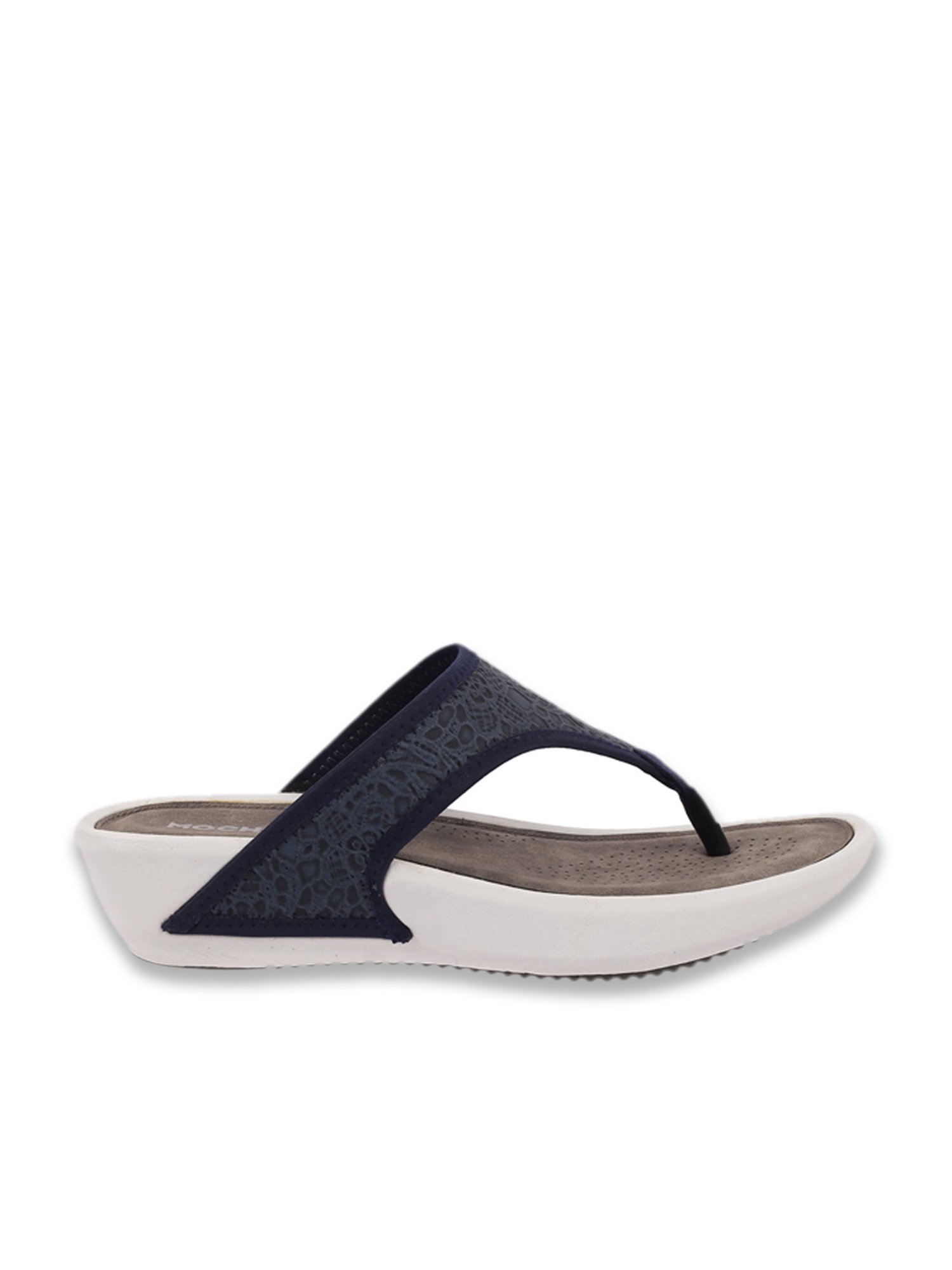 Mochi Women's Blue Thong Wedges