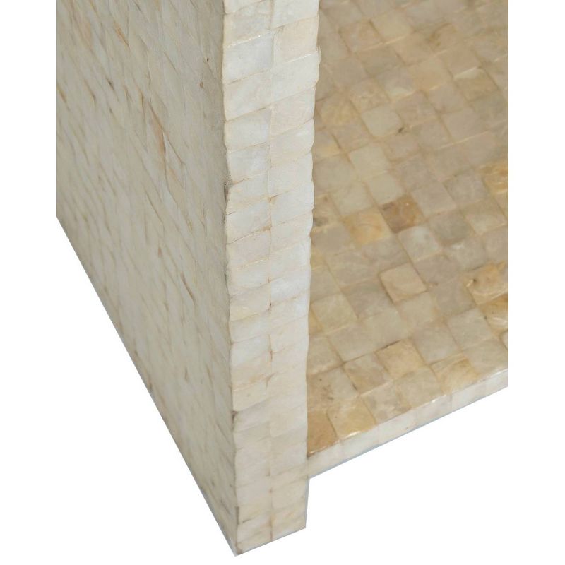 Martin Capiz Shell End Table White - East At Main