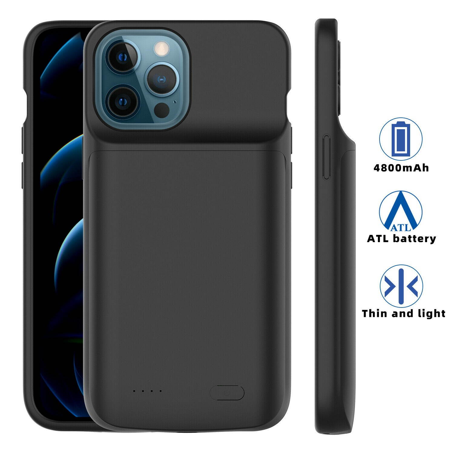 For iPhone 12 Pro Max/Mini Battery Charger Case Power Bank /20W PD Fast Charger