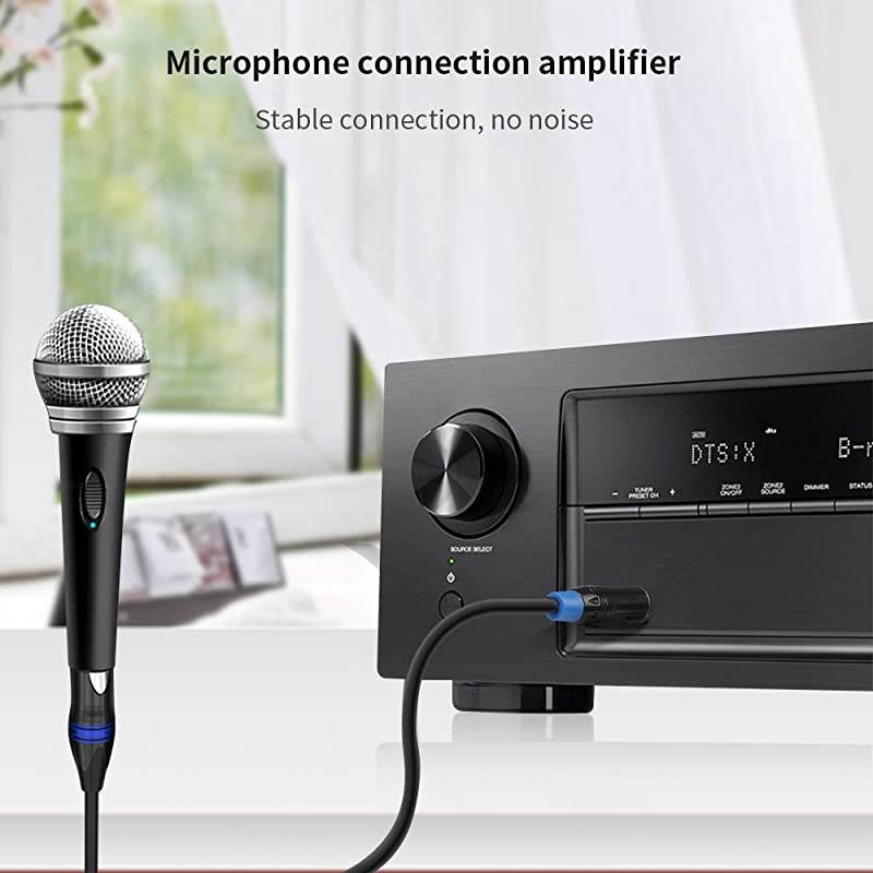 Female XLR to 1/4 Inch (6.35mm) TS Mono Jack Microphone Cable, Unbalanced 3 Pin XLR Female to Quarter inch TS Plug Mic Cord for Dynamic Microphone - 16.6 Feet/5 Meters