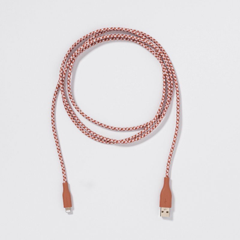 heyday™ 6' USB-A Braided Lightning Cable - Cedar Wood