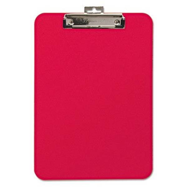 Baumgartens Unbreakable Recycled Clipboard 1/4" Capacity 8 1/2 x 11 Red 61622