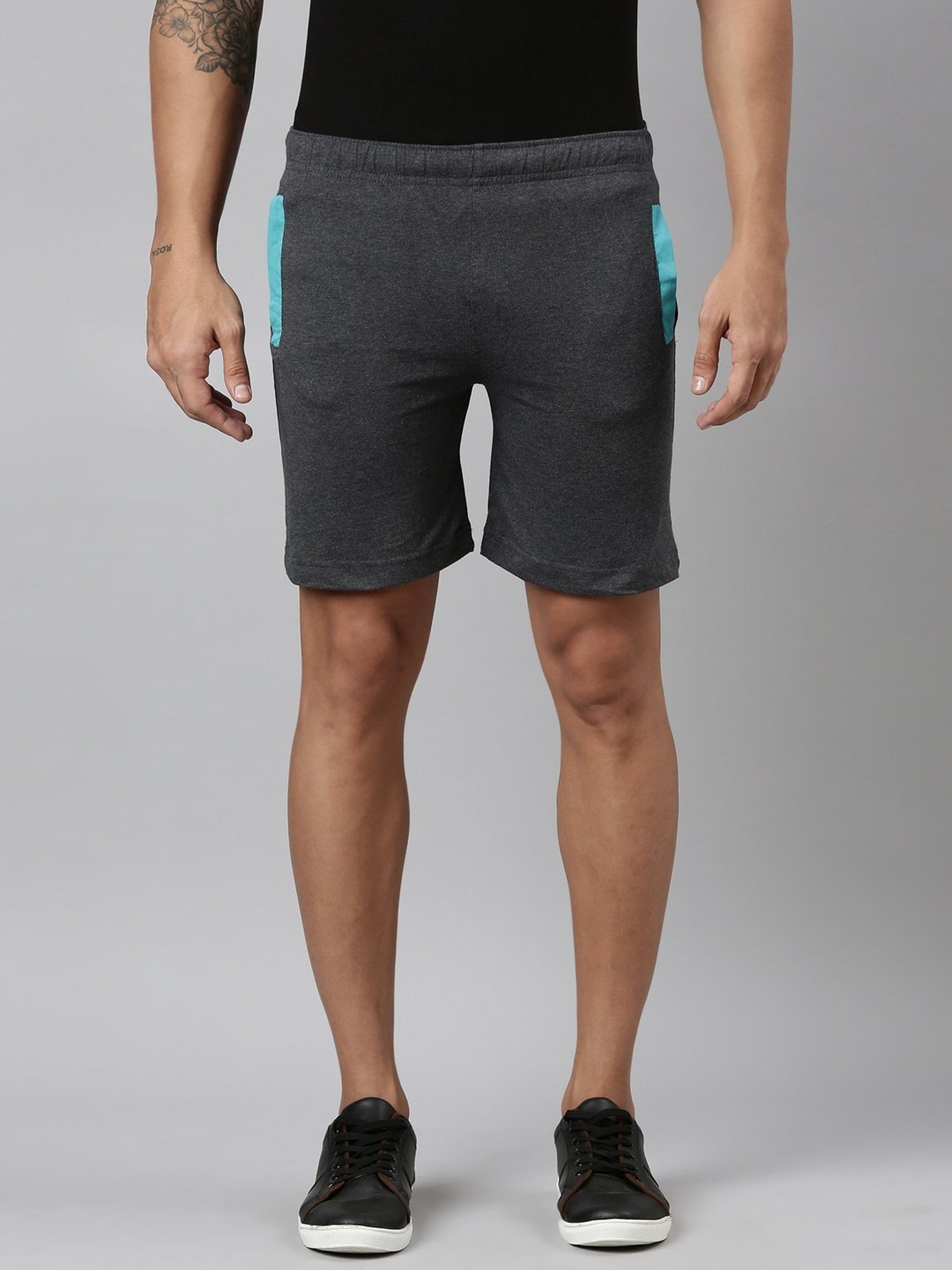 Dixcy Scott Maximus Grey Cotton Regular Fit Shorts