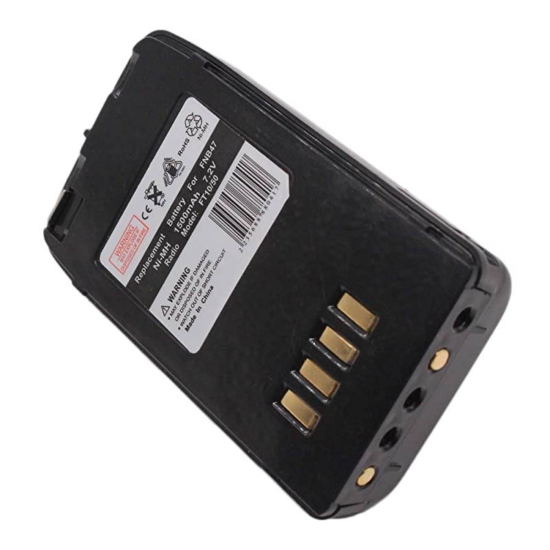 FNB47 1500mAh NiMH Battery Compatible for YAESU Vertex Radio FT50R FT50R FT40R FT10R FT50 FT40 FT10 VXA100 VX10V VX10U FNB42 FNB47H FNBV49 FNBV49H