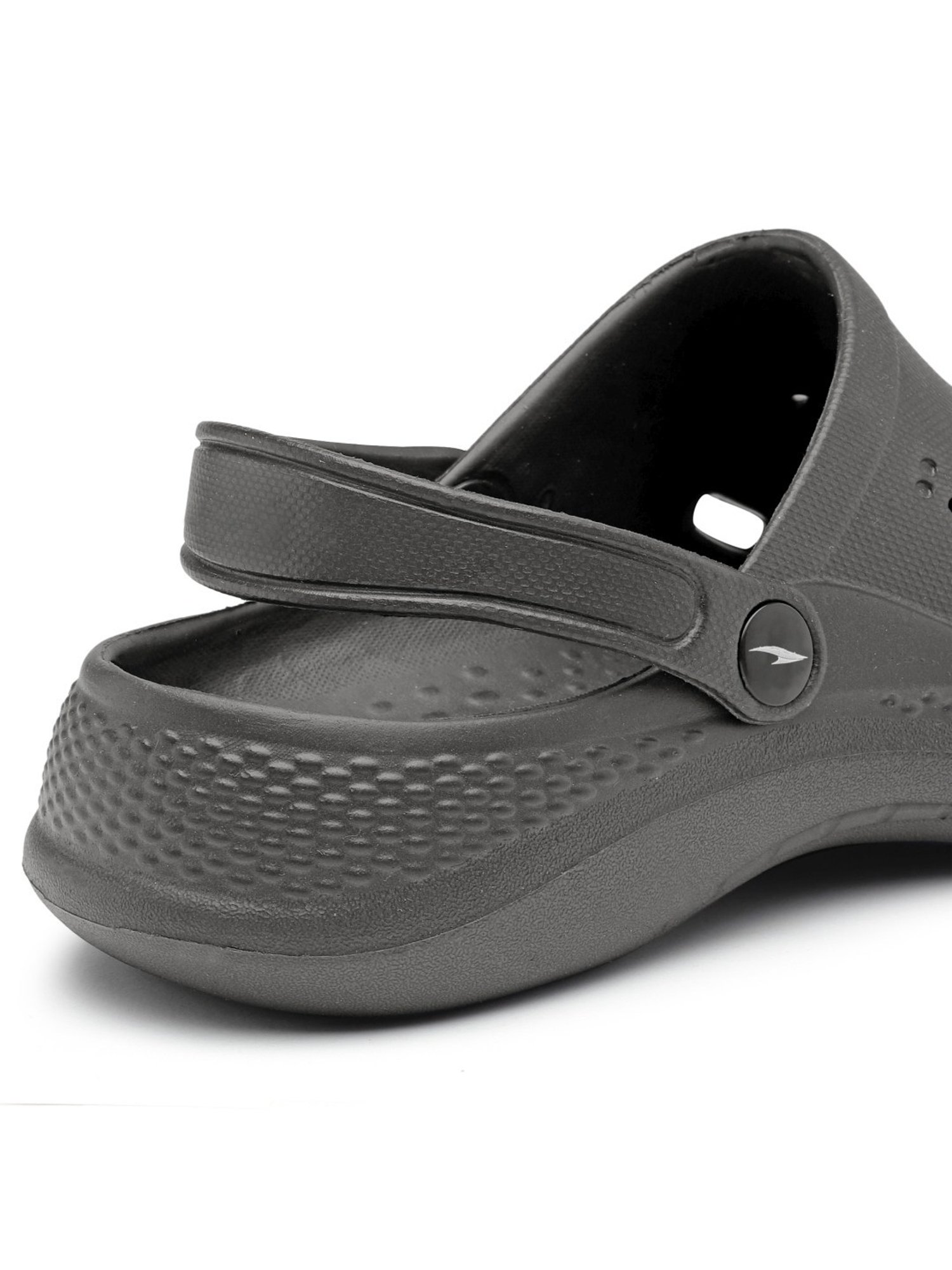 Asian Men's Smoke Grey Back Strap Clogs