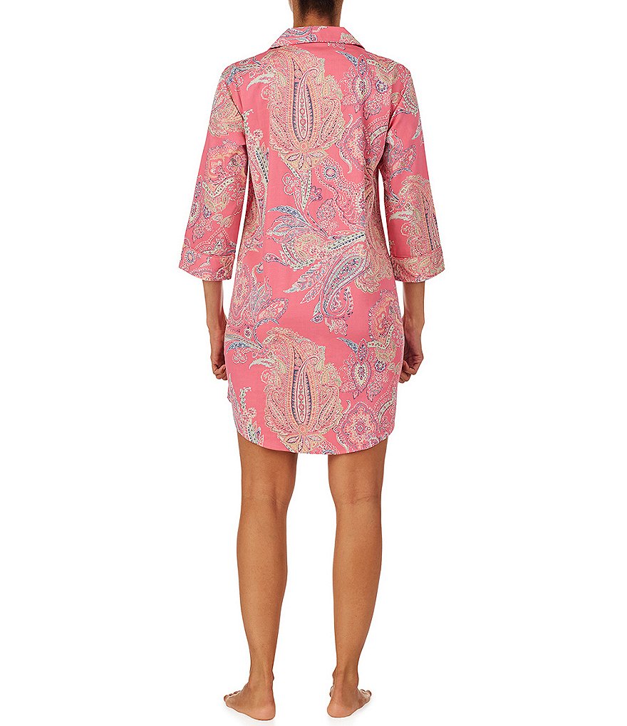 Sleep Sense Wallpaper Printed Short Sleeve Jersey Knit Sleepshirt