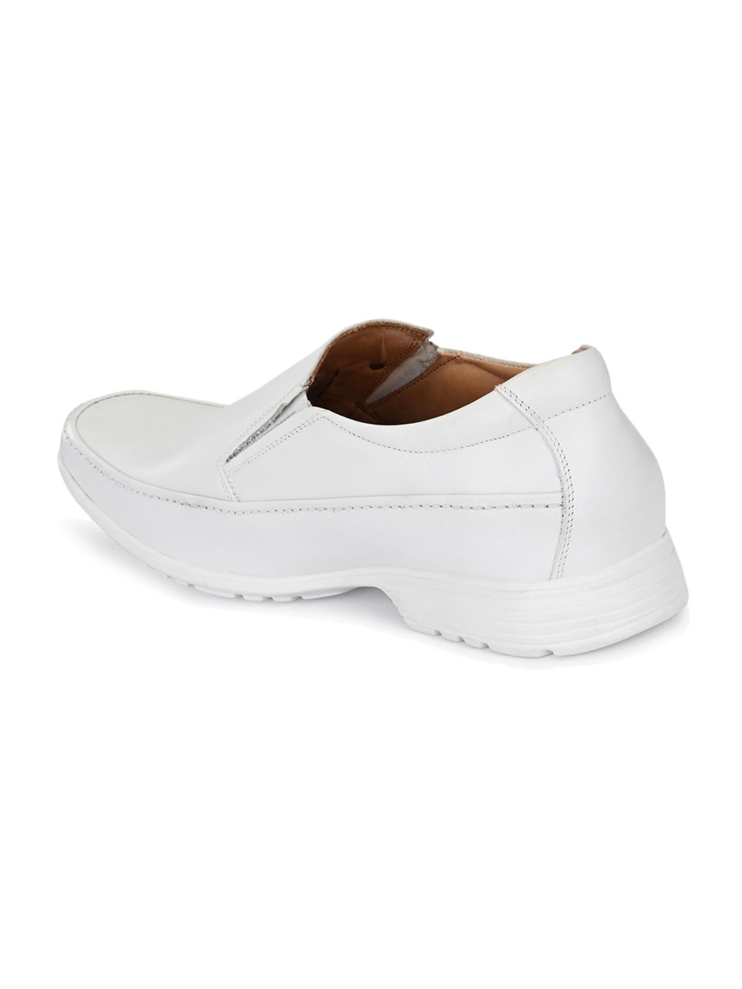 Hitz Men's White Casual Slip-ons