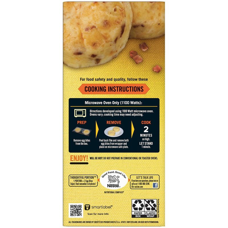 Life Cuisine Egg Bites Uncured Turkey Bacon & Aged White Cheddar - 4.5oz