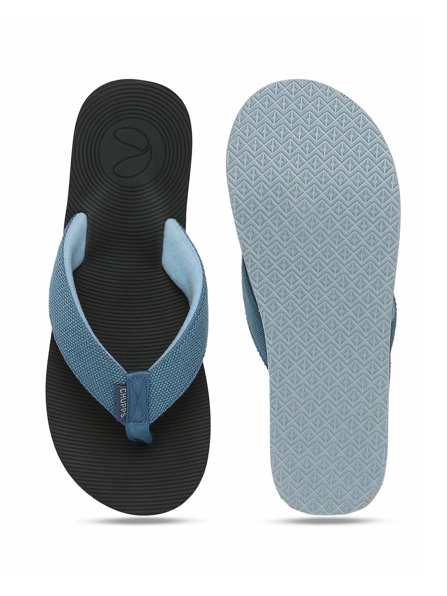 Chupps Men's Wyld Solid URO Blue Flip Flops