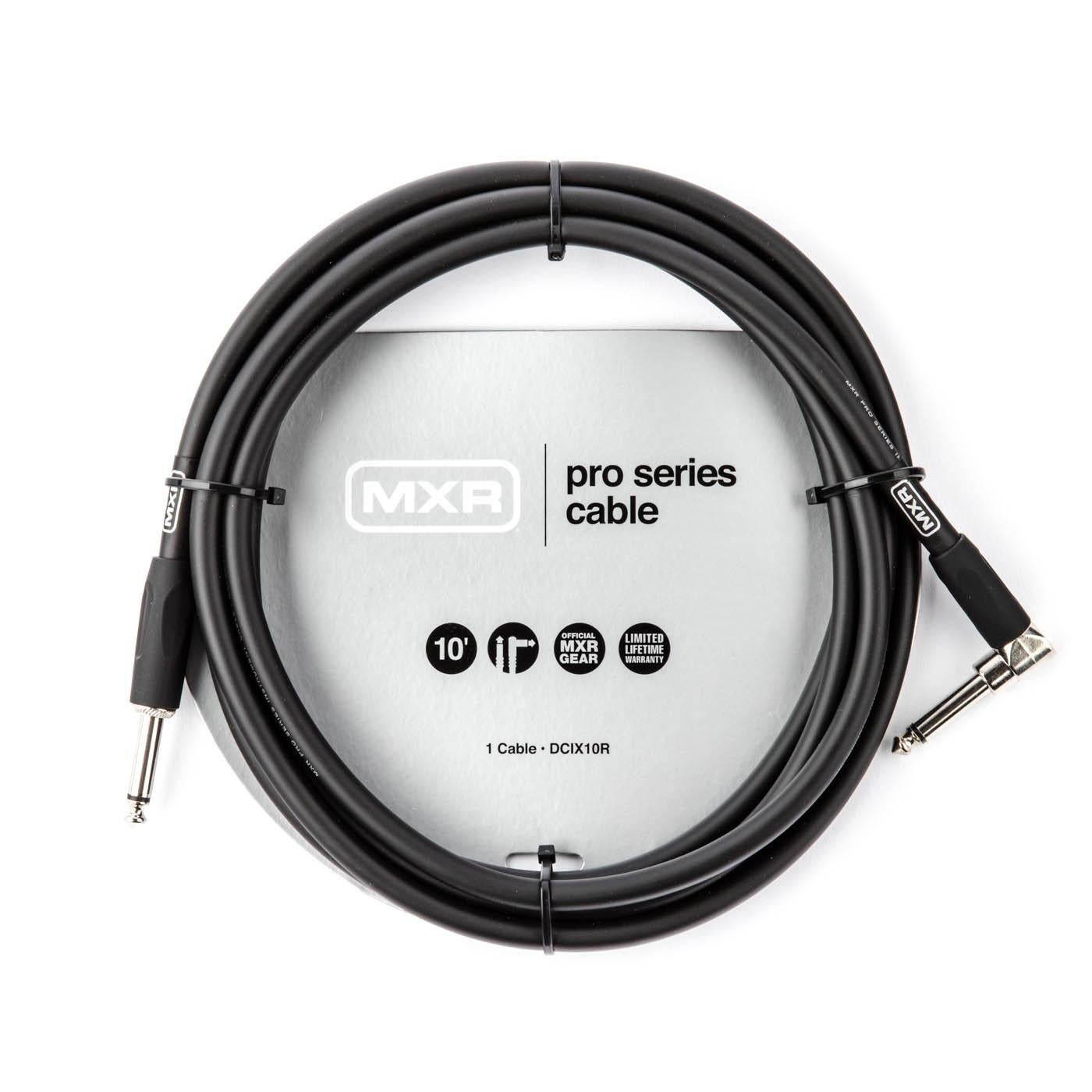 MXR Pro Series Instrument Cable, Straight to Right Angle, 10 ft