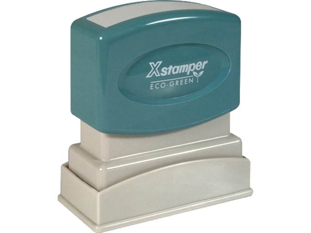 Xstamper 2030 RECEIVED Title Stamp - .50" Impression Width x 1.62" Impression Length - 100000 Impression(s) - Red, Blue - Polymer - Recycled - 1 Each