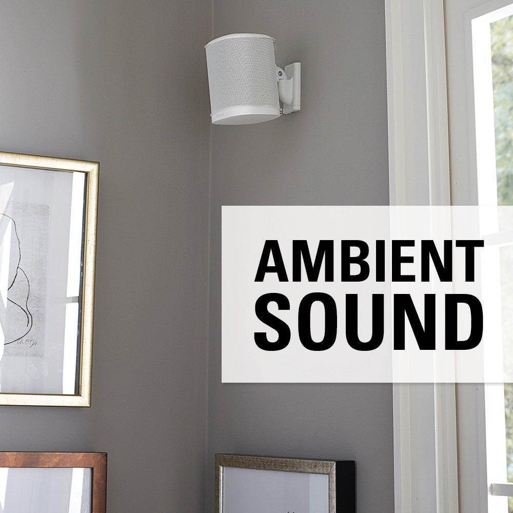 Sanus Wireless Speaker Swivel and Tilt Wall Mount for Sonos ONE, PLAY:1, and PLAY:3 - Each (White)